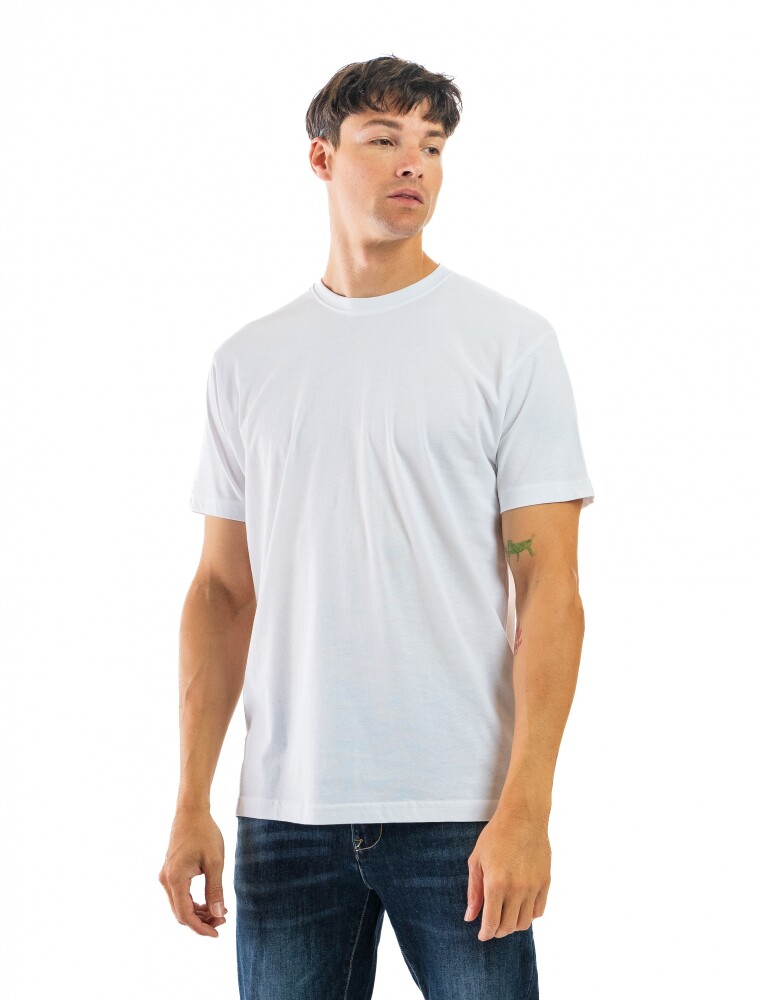 Remera Algodón Cuello Redondo Blanco