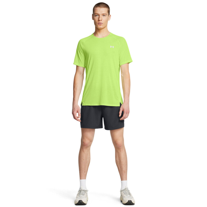 UA TRAIL RUN SHORTSLEEVE-GRN GRN-304