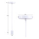 Portalamparas Colgante Liso Decorativo Pase E27 Techo Blanco