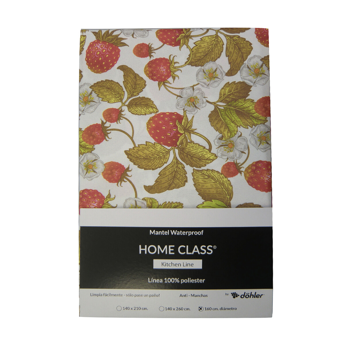 Mantel Redondo Waterproof Home Class 160 cm - Frutas 