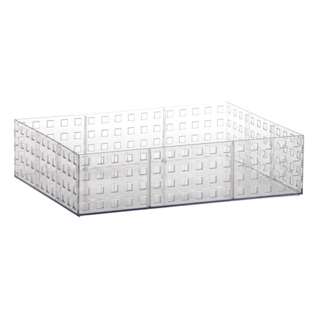 Caja Organizadora Apilable Quadratta Símil Cristal 32x23x8Cm Transparente