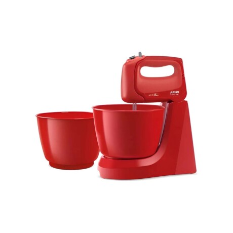 Mini Batidora Arno | 4 velocidades + Pulsar | Con 2 bowls de 4 Lts. | Color roja. Mini Batidora Arno | 4 velocidades + Pulsar | Con 2 bowls de 4 Lts. | Color roja.