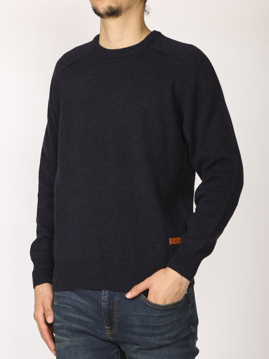 Sweater Harrington Label - Azul Oscuro 