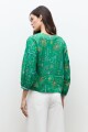 Blusa estampa Étnica verde