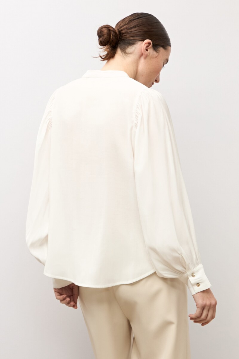 Camisa mangas abullonadas blanco