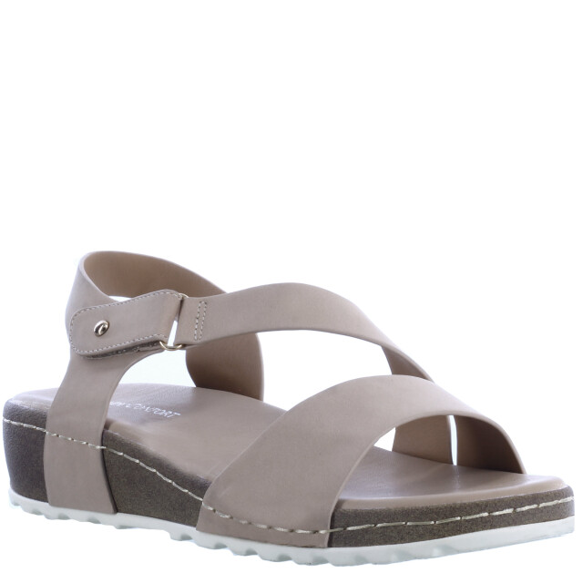 Sandalias de Mujer Lady Confort BIRCH con plataforma corrida Beige