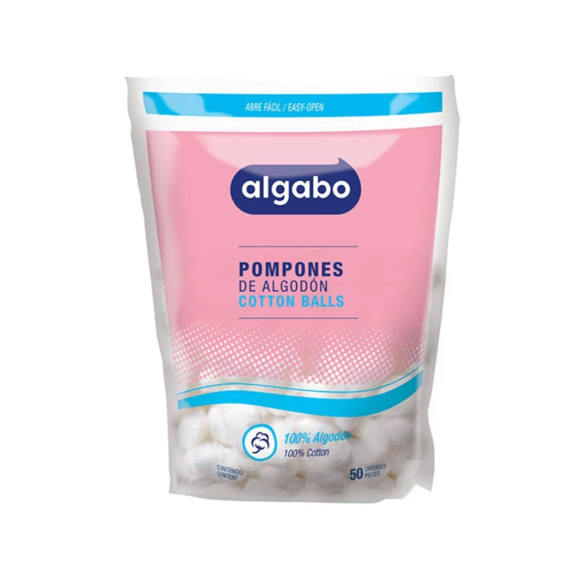 POMPONES DE ALGODON ALGABO BOLSA 50 UNIDADES 