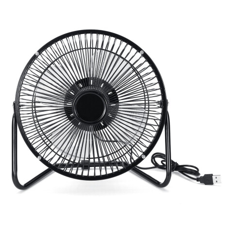 Mini Ventilador Usb De Metal Ideal: Oficina Hogar Escritorio variante color NEGRO