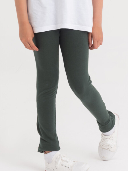 Legging deportiva larga con felpa Verde