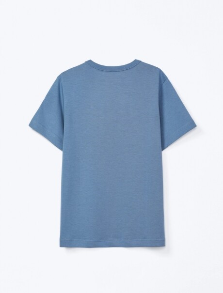 CAMISETA BÁSICA UNISSEX REGULAR AZUL