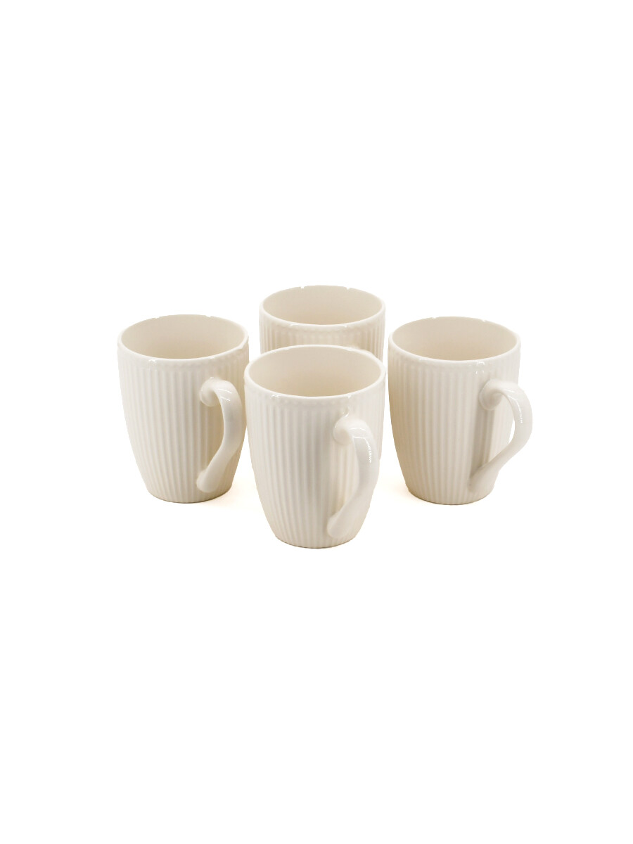 TAZA BLANCA PACK X4 - BLANCO 
