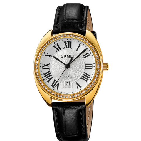 Reloj Skmei 2183GDBK Analógico Unisex Dorado con Correa Negra Dorado