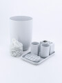 SET DE BAÑO X 7 UNIDADES GRIS (V)