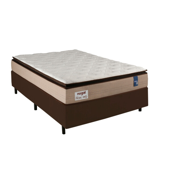 SOMIER NOGAL PACIFIC 1.38X1.88 MARRON BASE+COLCHON Unica