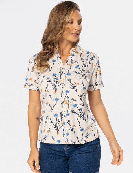 CAMISA ESTAMPADA Beige