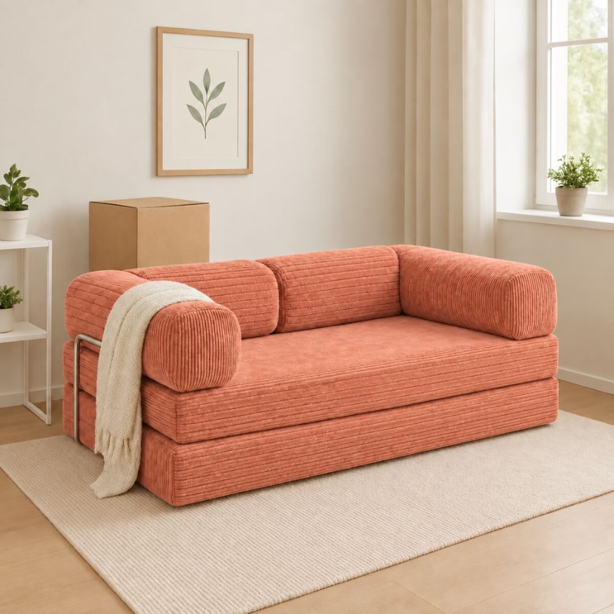 Sillón Cama 3 Cuerpos CloudNest - Salmón 