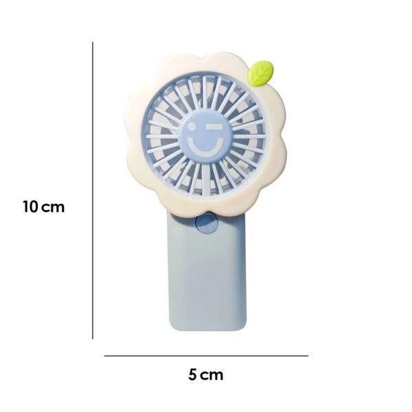 Ventilador floral celeste