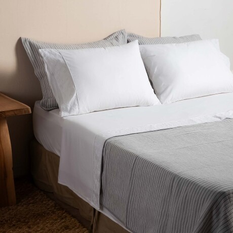 JGO SÁBANAS 1 PLAZA ALGODON BLANCO BRODERIE 200H