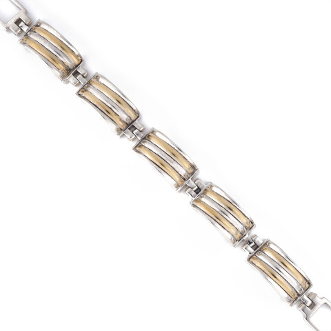 Pulsera en plata 925 y oro Pulsera En Plata 925 Y Oro