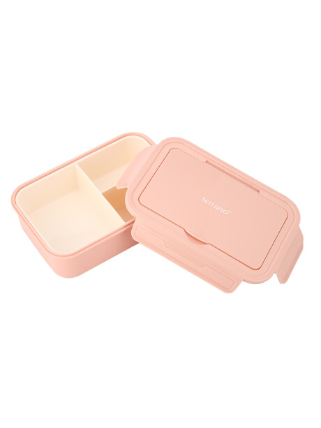 Lunchbox Con Cubiertos Rosado