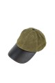 Gorro de cuero verde