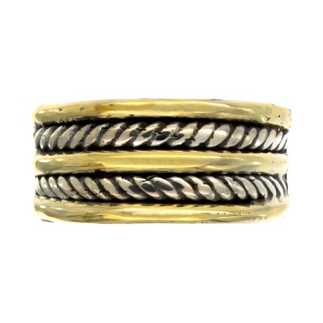Anillo de plata 925 y double en oro 18 ktes. Anillo de plata 925 y double en oro 18 ktes.