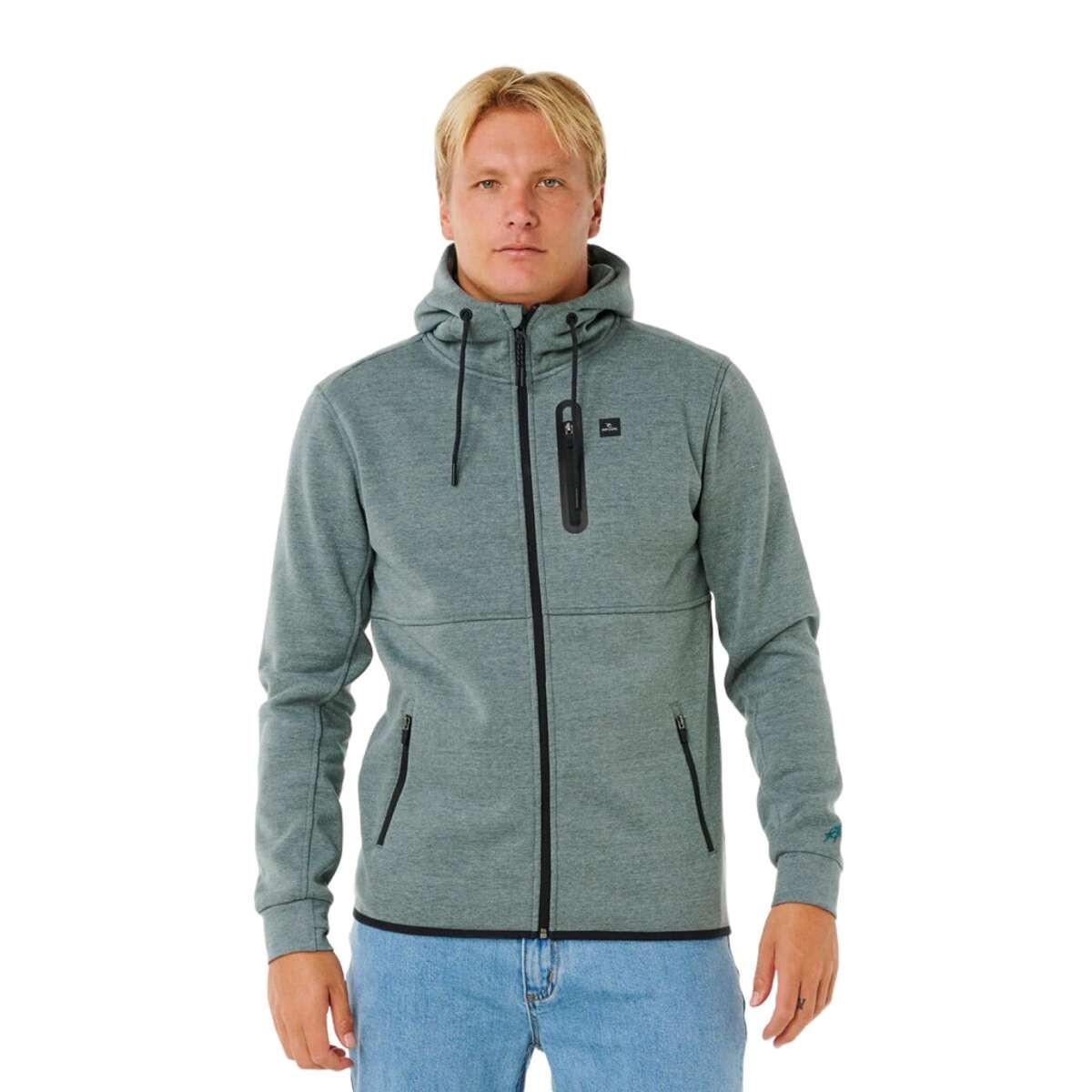 Campera Rip Curl Anti Series Departed Zip Thru - Verde 