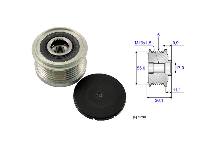 Polea Alternador Marcha Libre Iveco Daily 55C17 Chasis Cabina R.Doble Abs/Daily 35S14 Chasis Cabina Abs (Bra)/Daily 40S14 Chasi Polea Alternador Marcha Libre Iveco Daily 55C17 Chasis Cabina R.Doble Abs/Daily 35S14 Chasis Cabina Abs (Bra)/Daily 40S14 Chasi