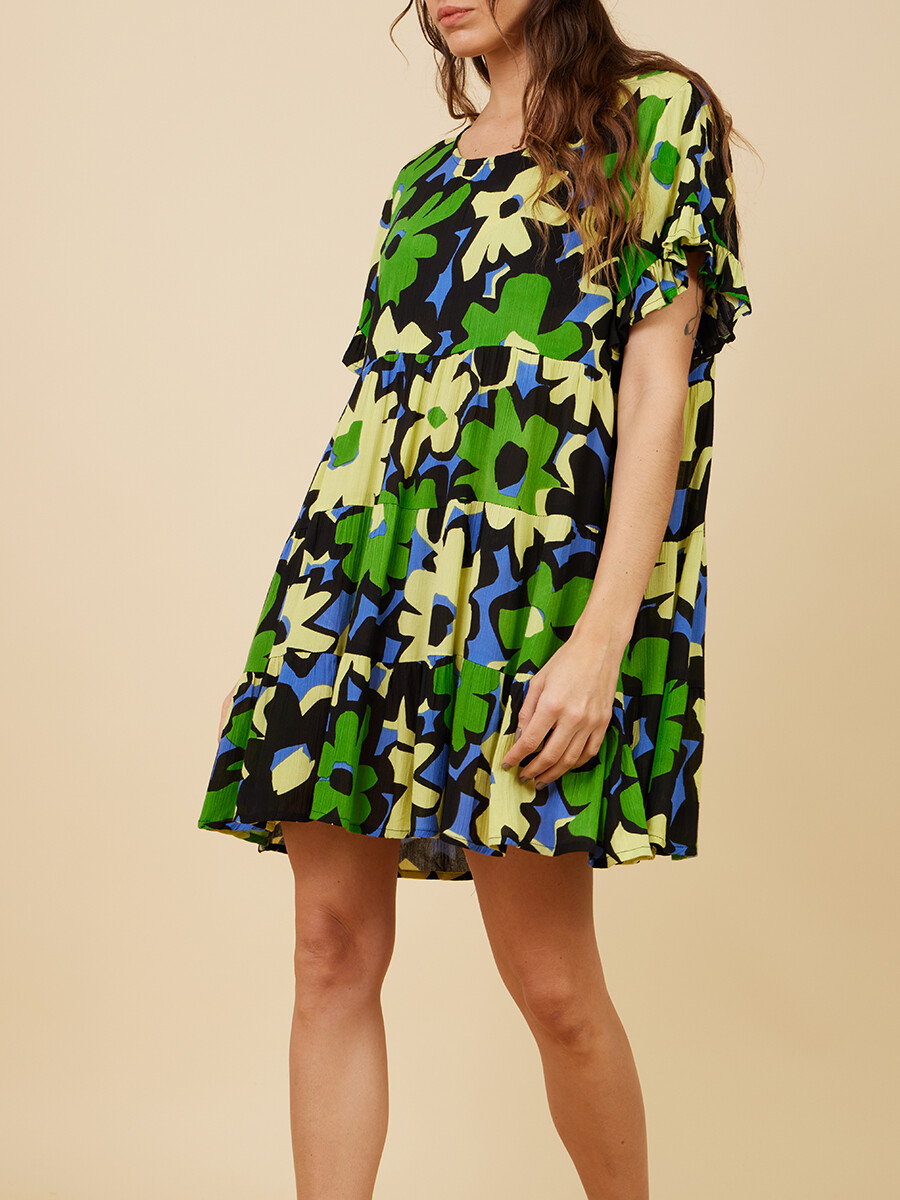 VESTIDO CORTO REBA RUSTY - Verde 