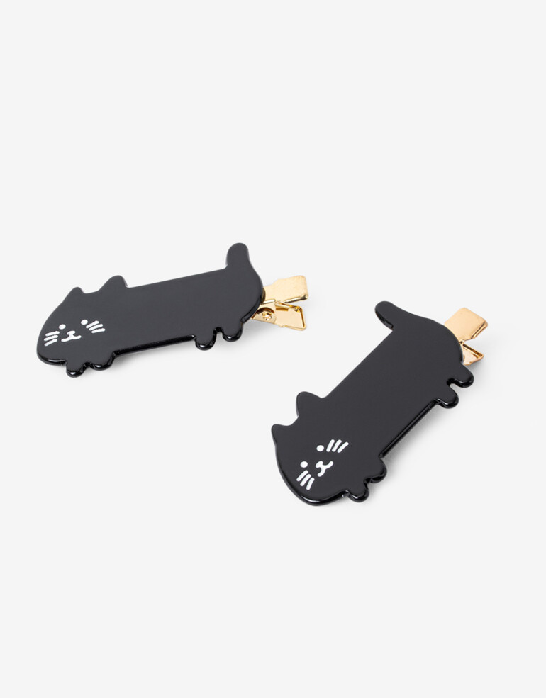 Horquillas con Accesorios Animales Hebillas Con Forma - Negro