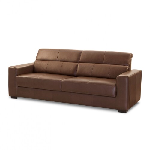 Sillón %100 Cuero - 3 Cuerpos - Sublime Caramelo