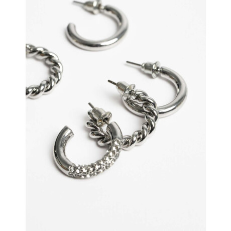 Set De Argollas Strass Cristal