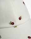 Caps Gorra Bordada Flores - Blanco Crudo