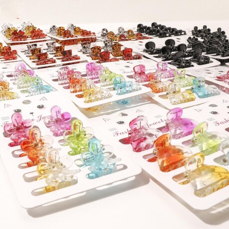 Set De Broches x6 Colores Fuertes Colores