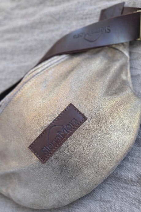Leather Fanny Pack Shinny Cobre