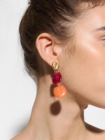 Pendientes Largos Efecto Piedra multicolor