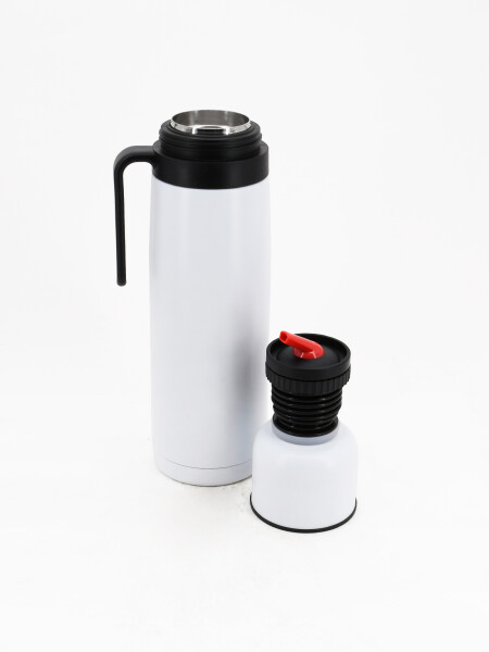 TERMO INOX CON ASA 1 LITRO BLANCO