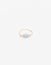Anillos Chicos Con Dijes Anillo Charm Flor Acrílico - Dorado
