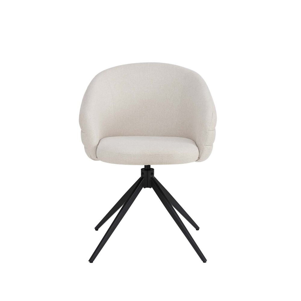 SILLA DE COMEDOR METAL-Y-TELA NATURAL-BEIGE LIA