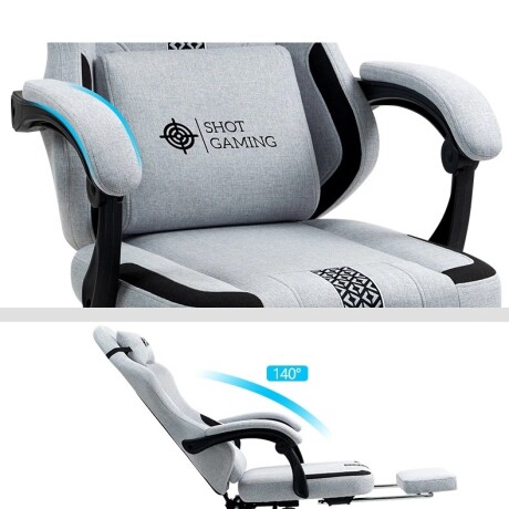 SILLA GAMER SHOT-VIPER COLOR GRIS Y NEGRO 001