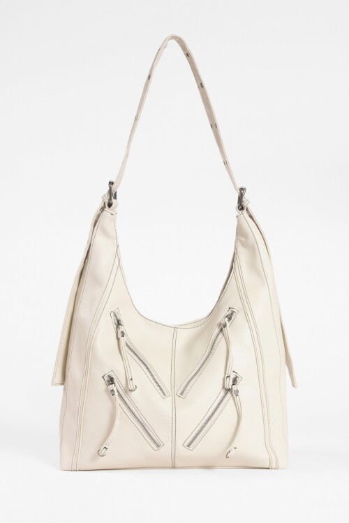 Cartera soft ojalillos crudo