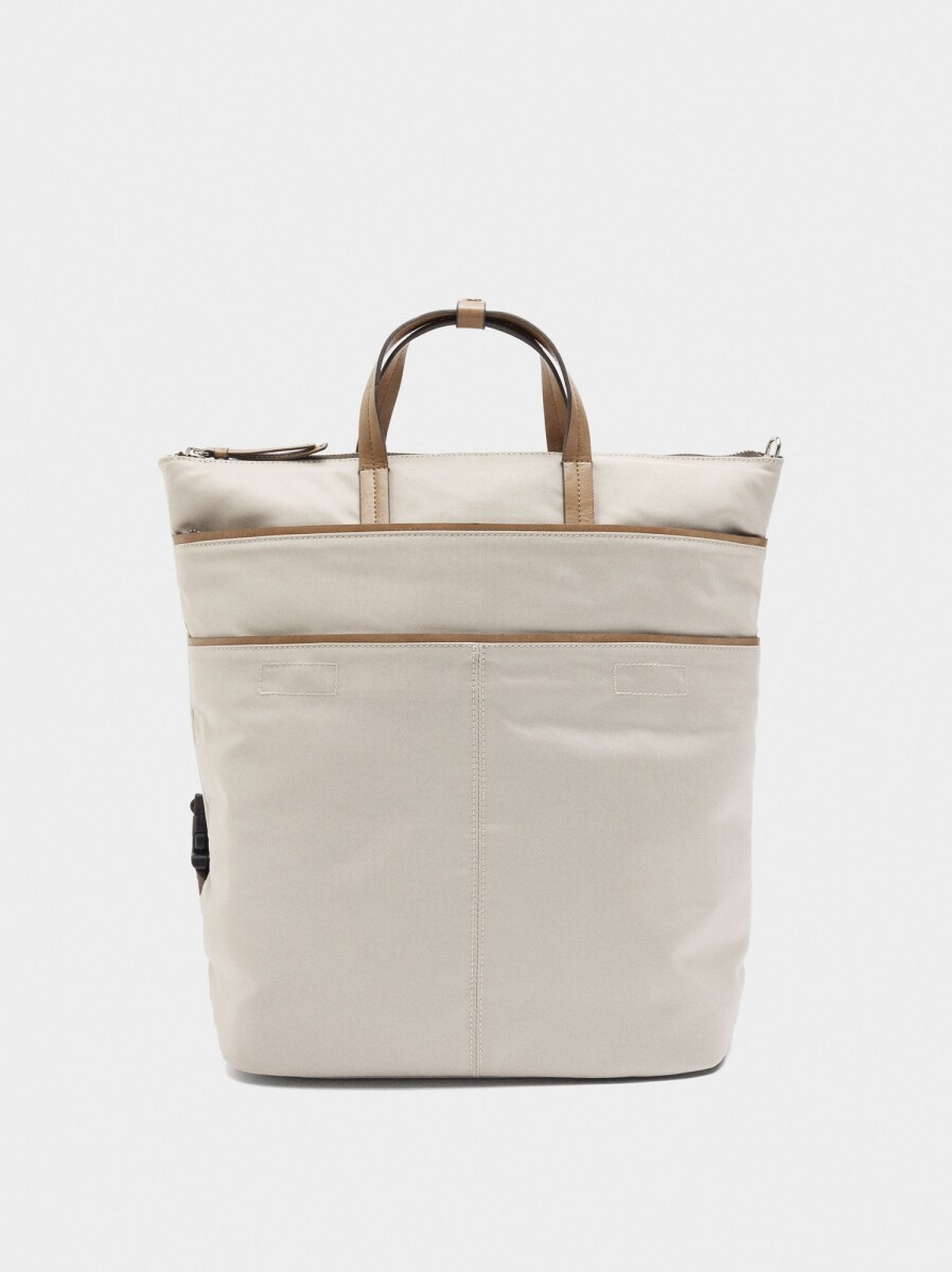 Mochila Para Portátil De Nylon - crudo 