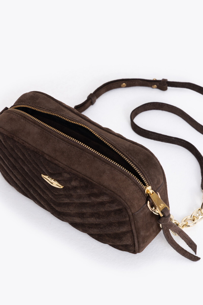 BANDOLERA LIPSTICK SUEDE Chocolate