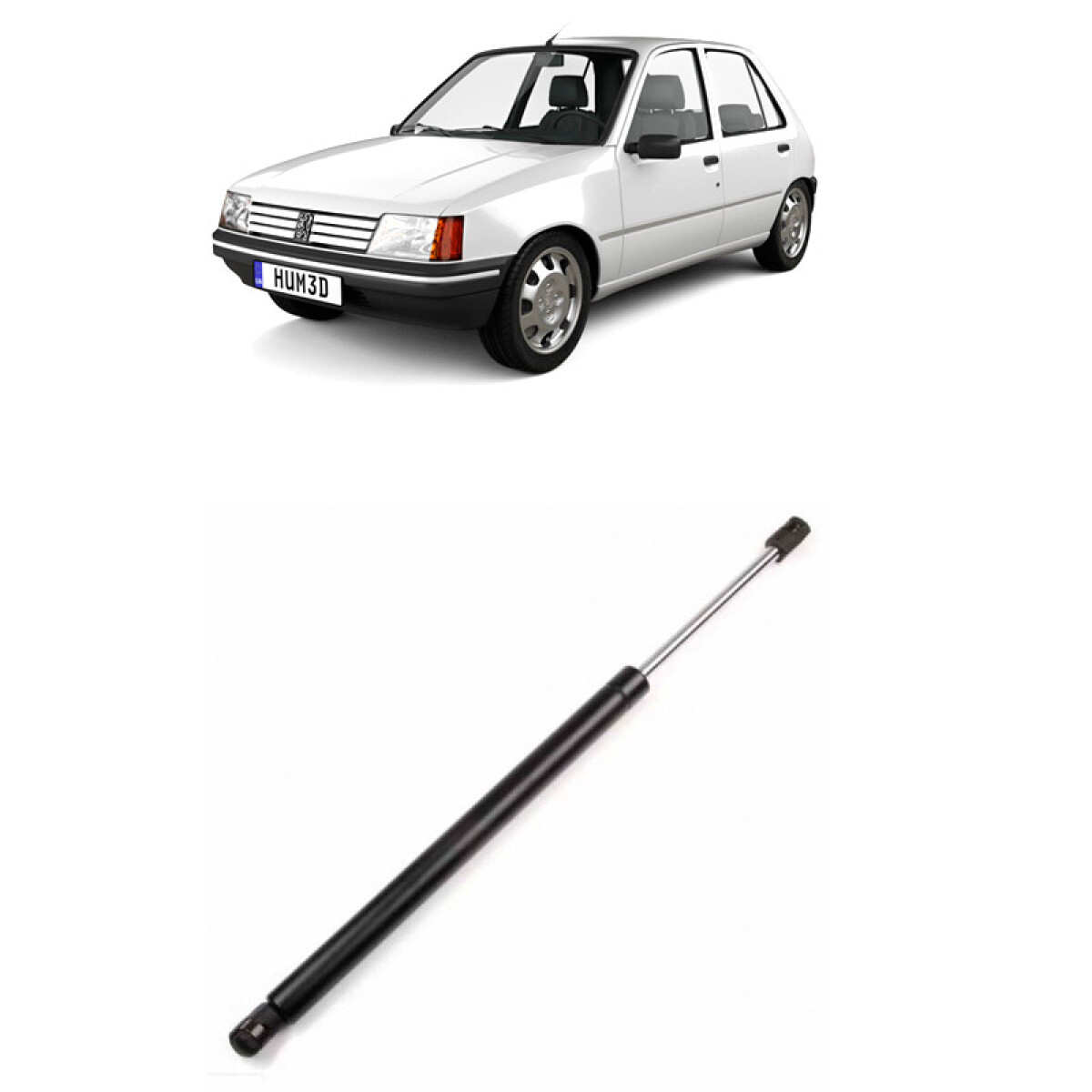 AMORTIGUADOR BAUL CITROEN - PEUGEOT 205 5 PUERTAS 59.7 26 33.4 - 