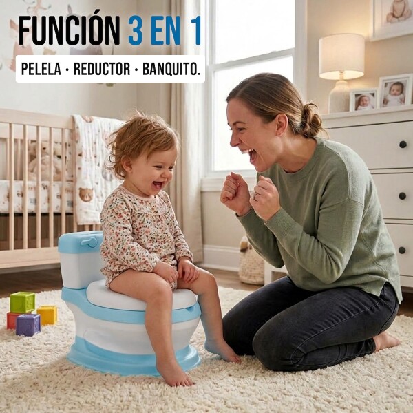 Pelela inodoro para bebes y niños con tapa y asiento infantil IMBACK Color Celeste Pelela inodoro para bebes y niños con tapa y asiento infantil IMBACK Color Celeste