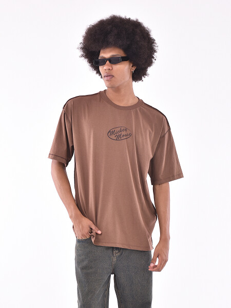 REMERA MICKEY BROWN MARRON (V)