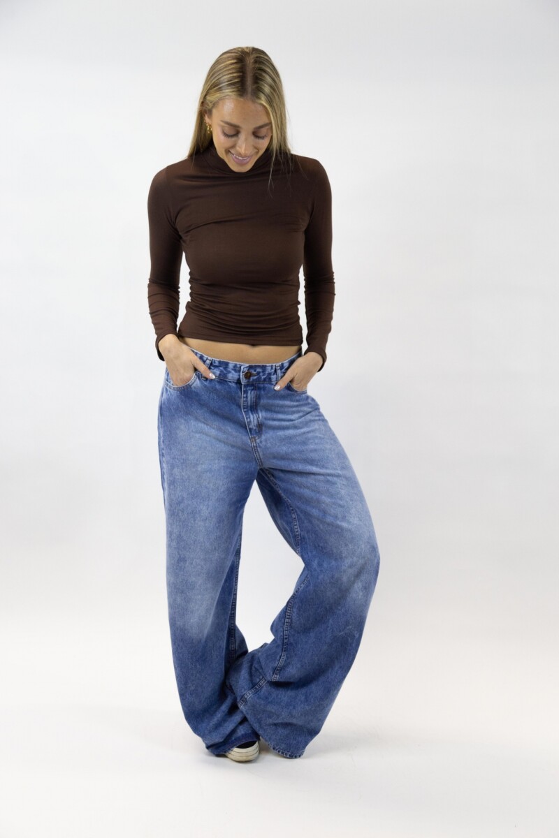 Jean wide rigido Azul