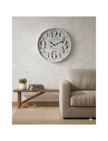RELOJ DE PARED HIERRO D60X6CM BLACK AND WHITE RELOJ DE PARED HIERRO D60X6CM BLACK AND WHITE
