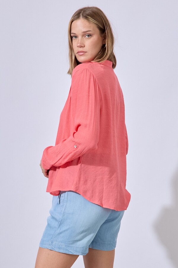 Blusa Plisada CORAL