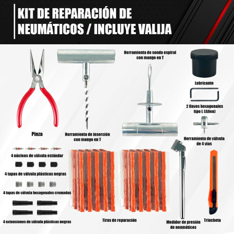 HERRAMIENTAS - KIT REPARA PINCHADURAS VALIJA VARIAS PIEZAS - HERRAMIENTAS - KIT REPARA PINCHADURAS VALIJA VARIAS PIEZAS -